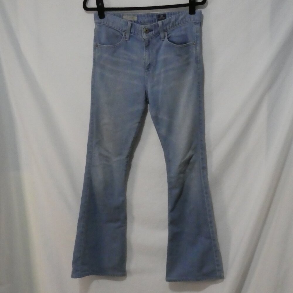 AG - ADRIANO GOLDSCHMIED | 30 R | Light Blue Flared Denim Jeans | Made In USA